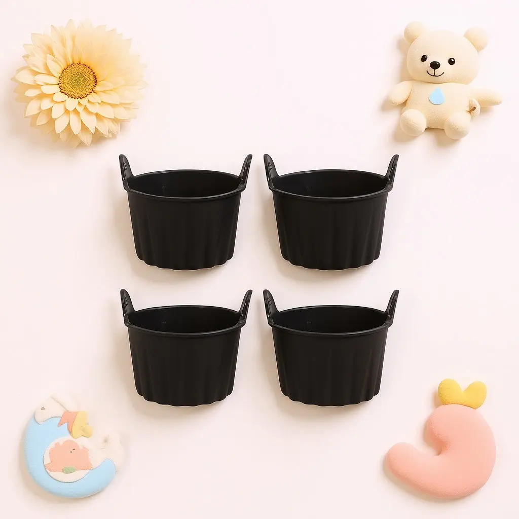 4Pcs Silicone Baking Molds Nonstick Muffin Cups Air Fryer Round Pan Heat Resistant Reusable for Cakes Pastry Cooking Oven Use view 6