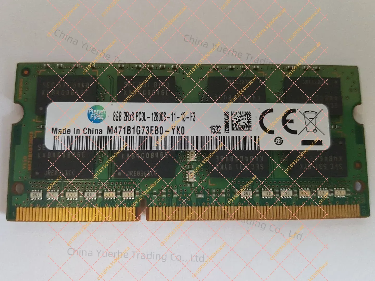 

8GB 2RX8 PC3L-12800S 8G 1600 Notebook Internal M471B1G73EB0-YK0