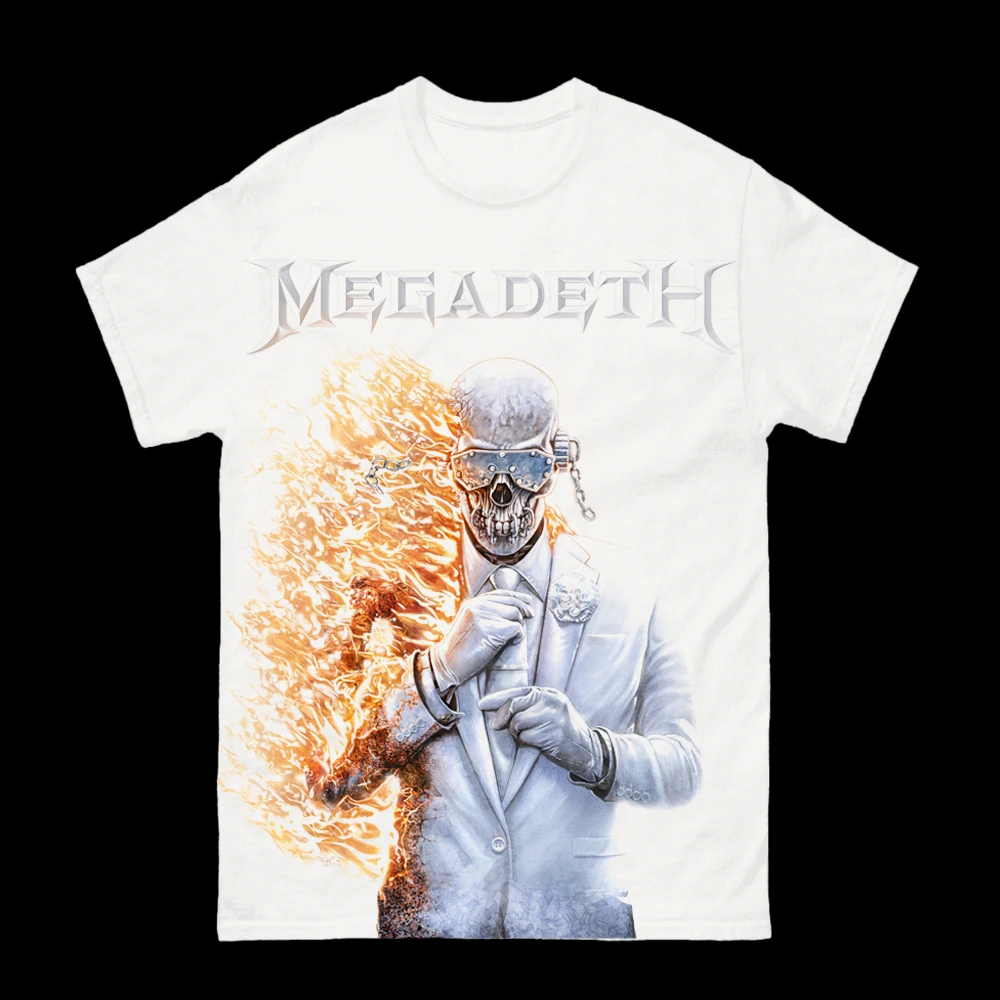 Classic Megadeth Flame Vic Jumbo Band T-Shirt Cotton Graphic Tee Men Women Summer Streetwear