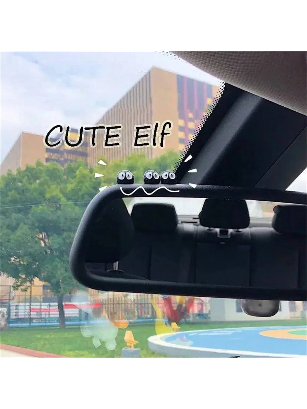 Cute Soot Sprites Car Rearview Mirror Accessories for Car Interior Decoration Dashboard Car Ornament Funny Gifts for Cute Car Mi