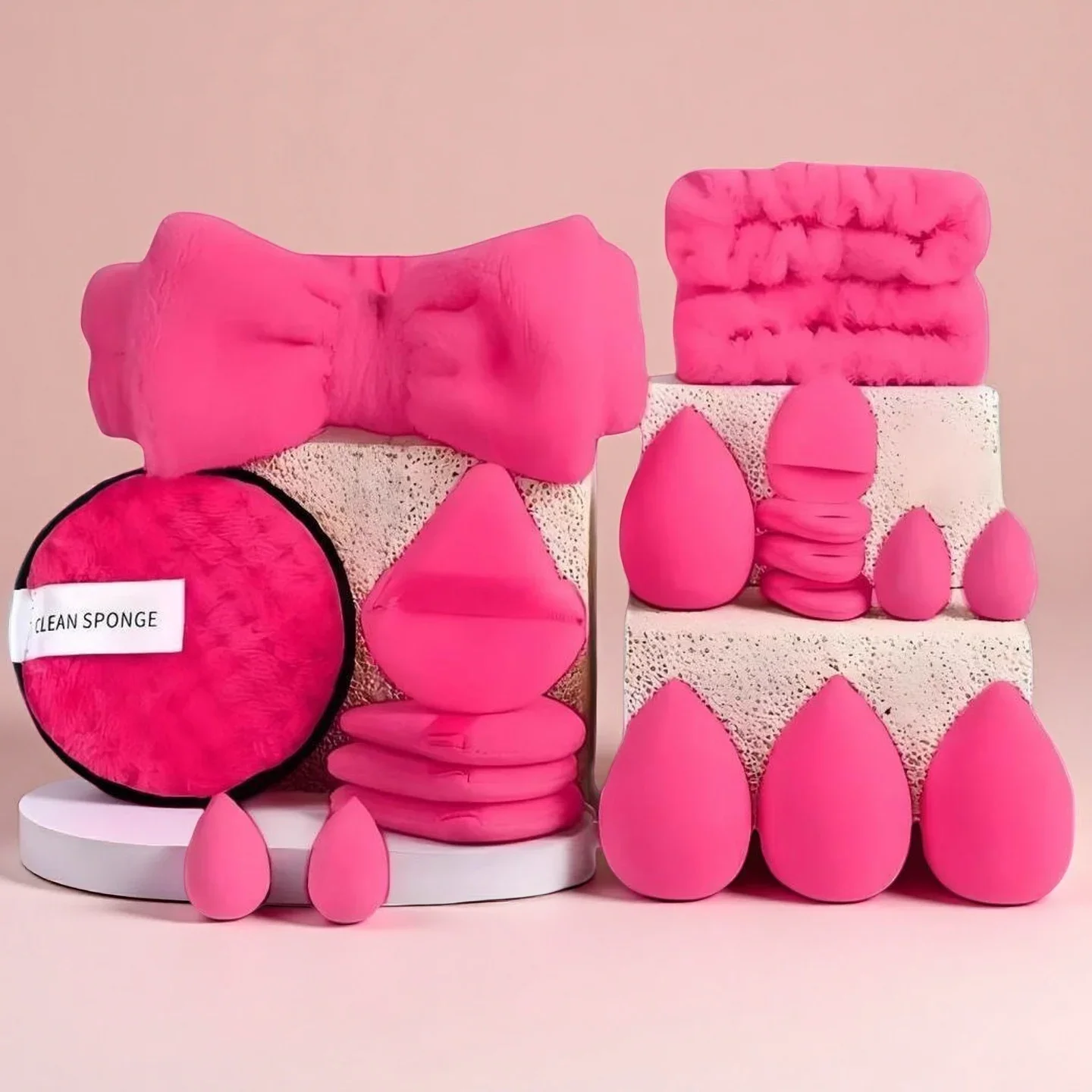 20 pezzi kit spugna per trucco spugne di bellezza frullatore triangel soffio di polvere mini spugne per trucco per fondotinta liquido correttore crema