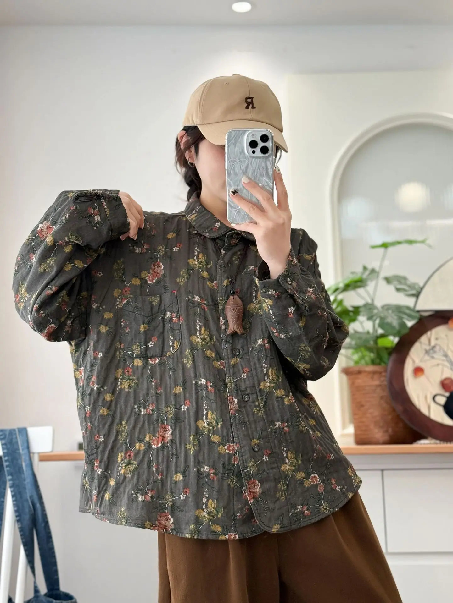 Mori Girls Autumn Spring Japan Style 100% Cotton Yarn Printed Shirts and Blouses Plus Size Fine Elegant Blouses Women Outerwear