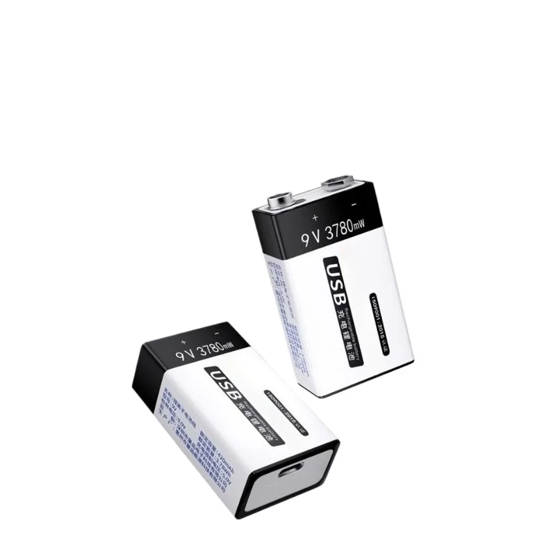 3780mAh 9V Rechargeable Lithium Battery for Multimeter Block Wireless Microphone Guitar 6F22 Microphone Batteries