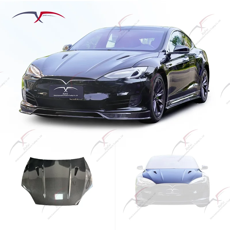 

Suitable for Model S Body Kit Upgrade Carbon Fiber Hood Engine Hoods Modification Accessories
