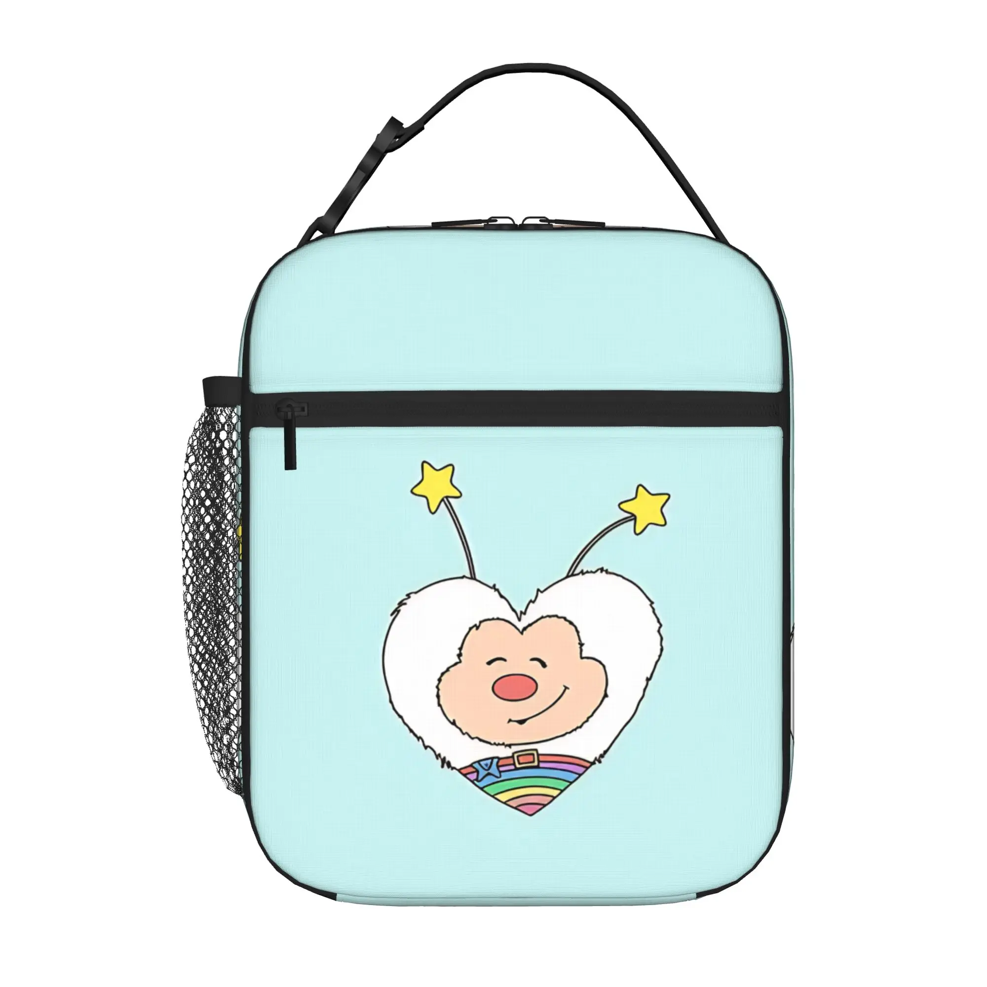 

1 Piece Portable Lunch Container Heart Shaped Rainbow Twink Zipper Closure Durable Pocket R-Rainbow Brite For Lunch Box Bag