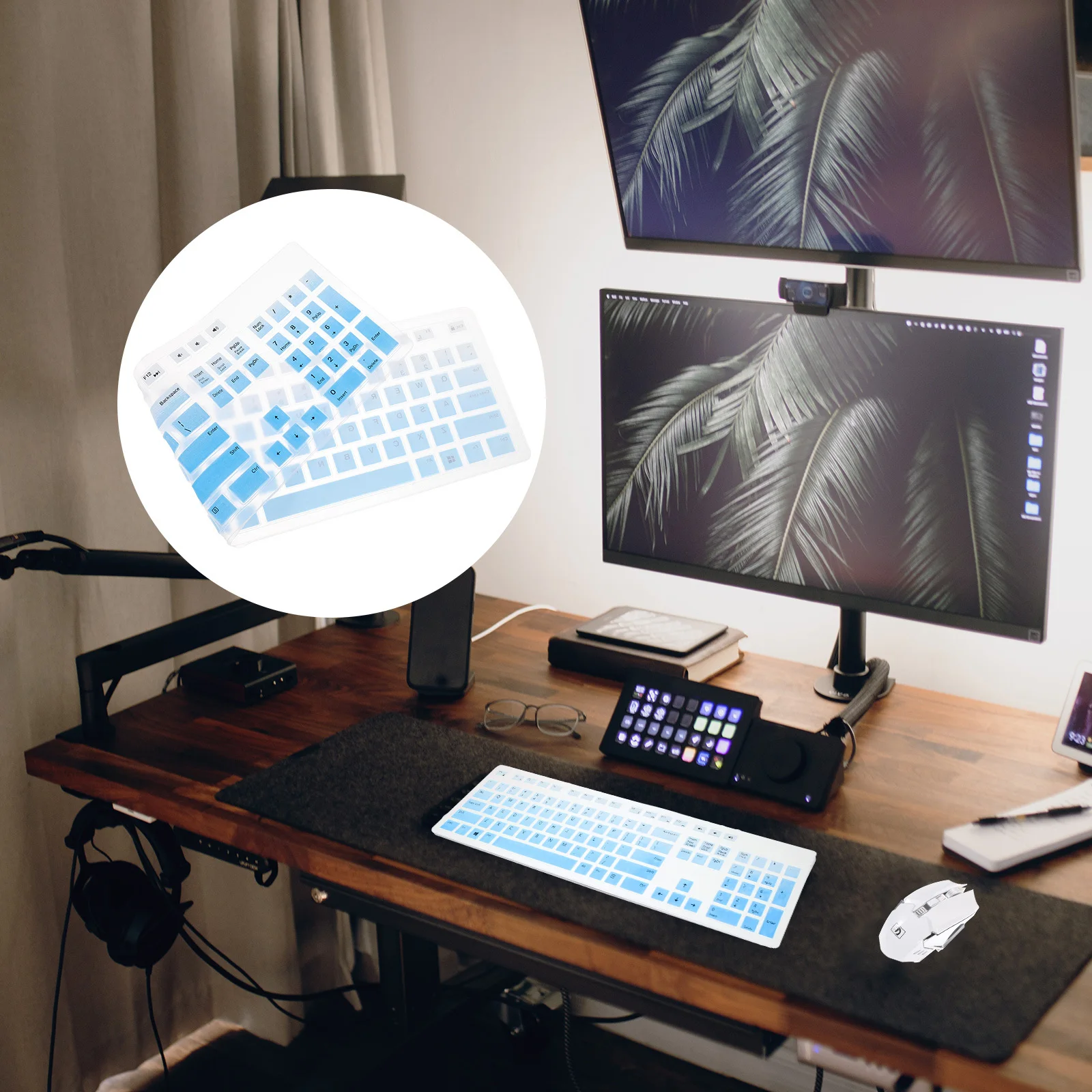 

Waterproof Silicone Keyboard Protector for KB216 Wired Cover Skin Keycap Stickers Dust Proof Protective Film Reliable Fit