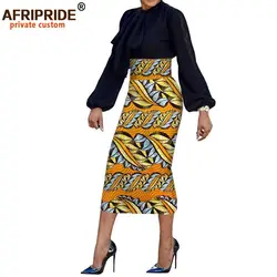 African Fashion Empire Pencil Skirt for Women AFRIPRIDE Tailor Made Mid-calf Length Women Cotton Skirt A1927001
