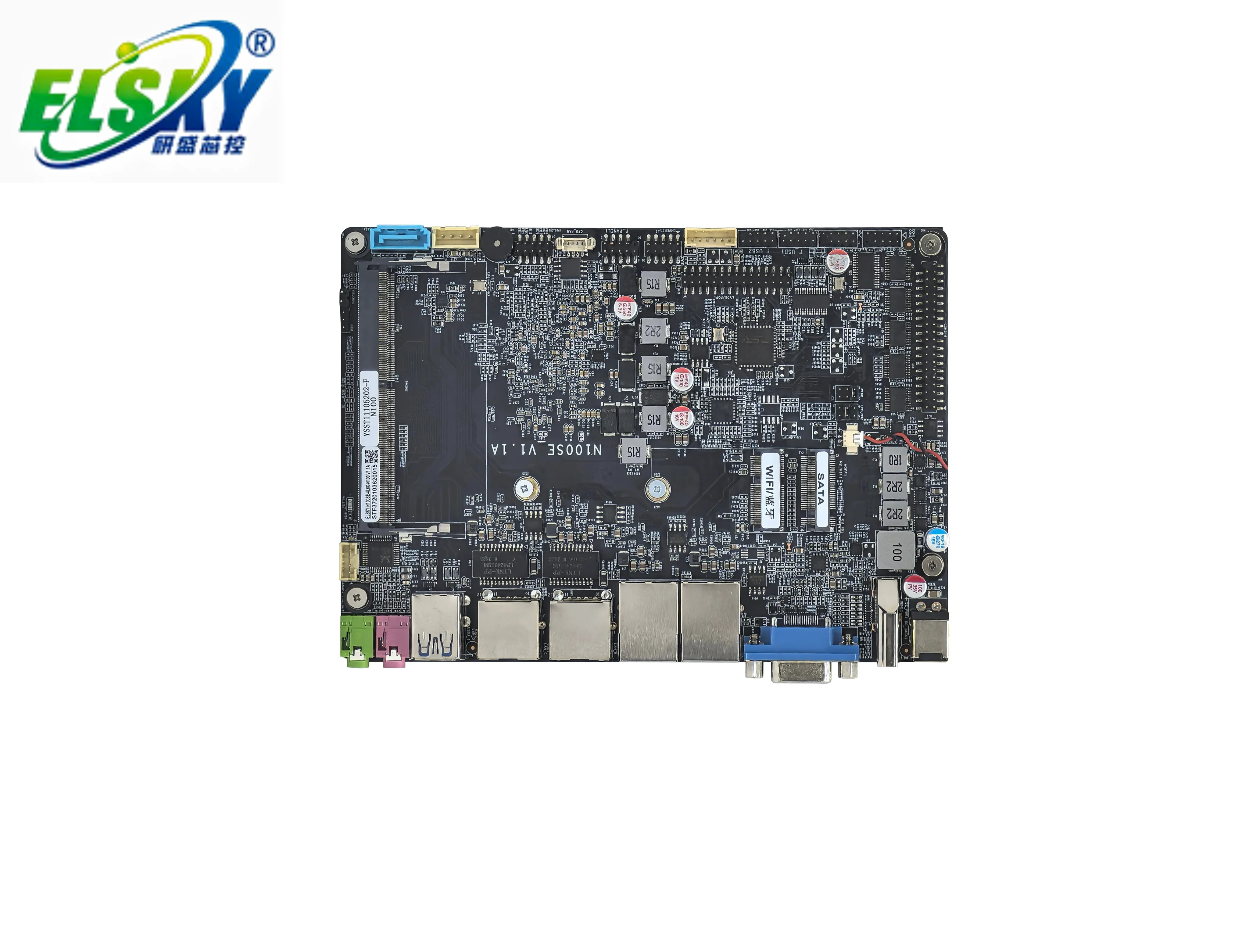 New ELSKY 4-inch Motherboard N100SE  Alder Lake-N Series DDR4 MAX 16G with Wi-Fi M.2 Integrated Graphics
