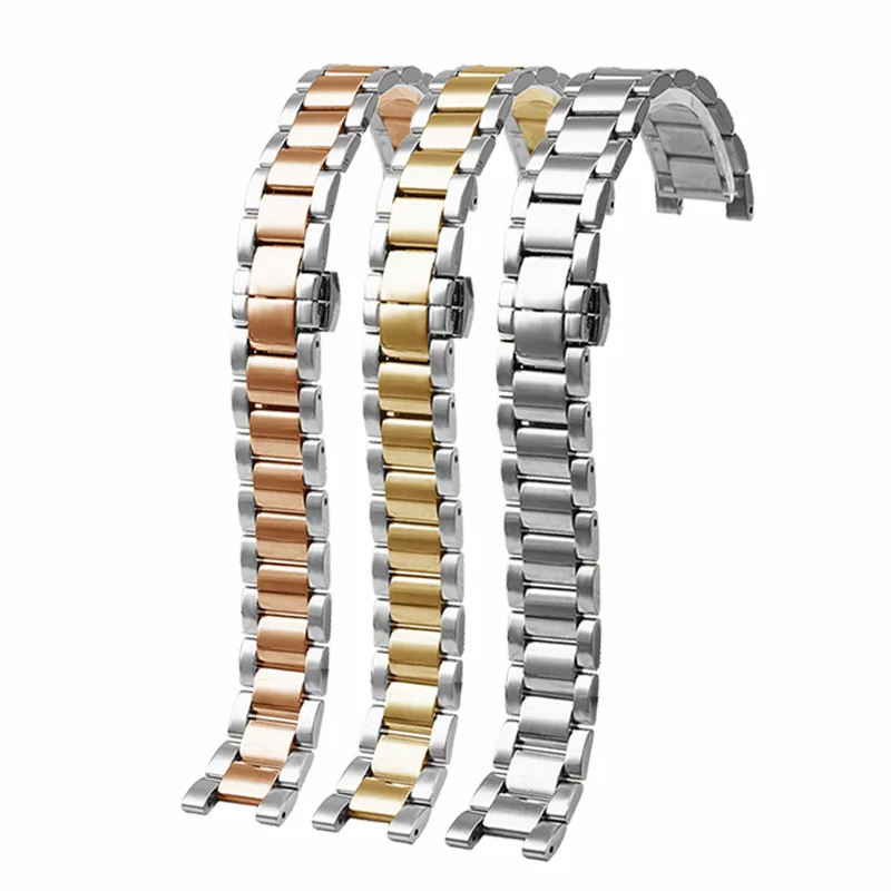 Notched ceramic wristband for MK watch guess GC Follie women\'s watchband accessories 16 18 20mm ceramic watch strap Butterfly