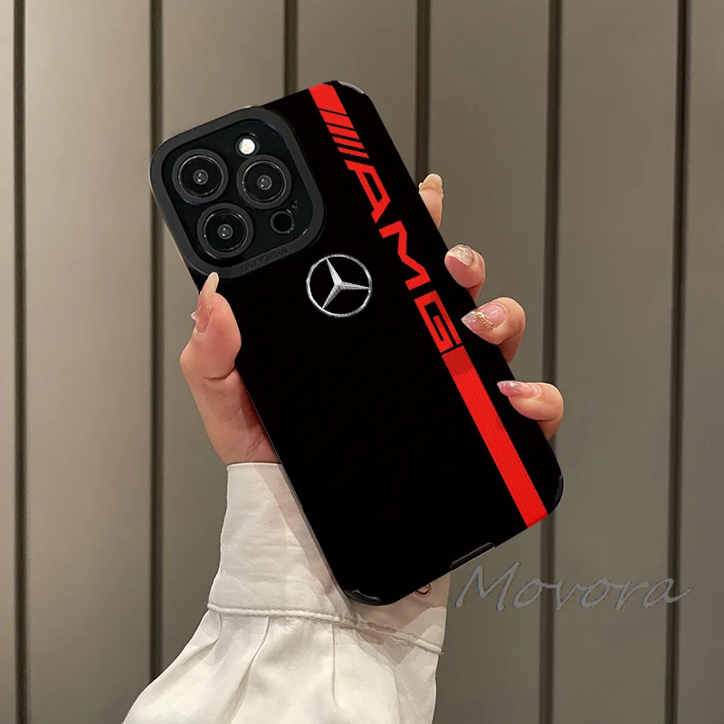 Fashion Phone Case For Mercedes Benz AMG Soft Matte Candy For IPhone 17 16 15 14 Pro Max Plus 13 12 11 Transparent Bumper Cover - view 3
