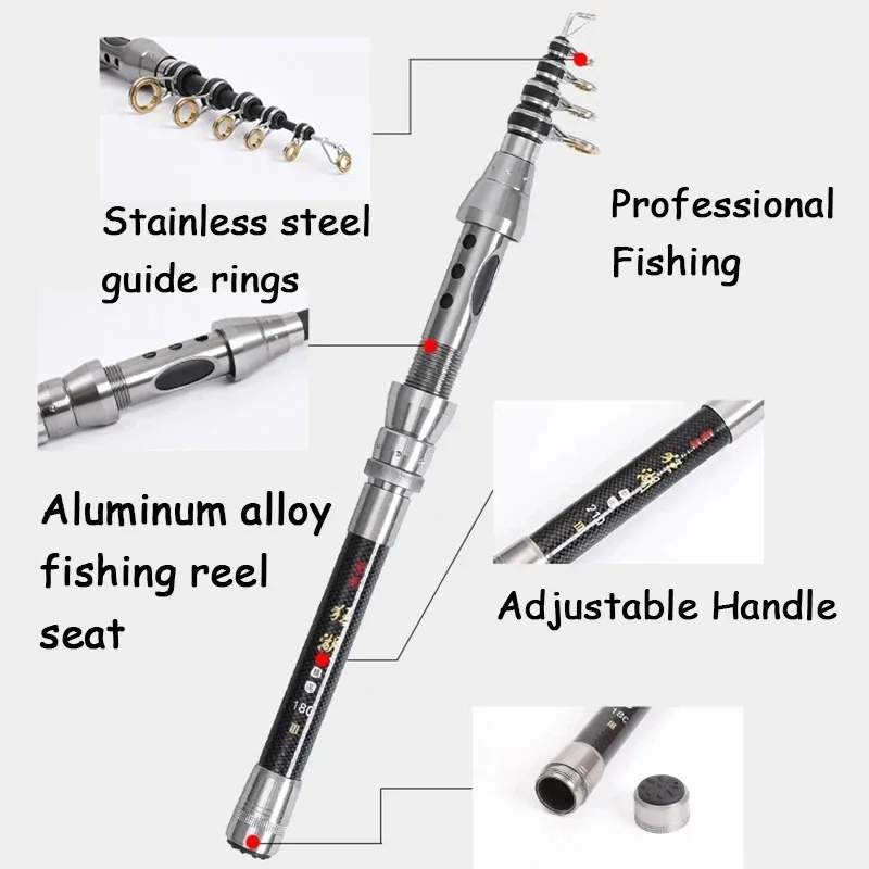 Lake Fishing Rod Carbon Ultra Short Mini Sea Fishing Rod Throwing Shrinking Sea Luya  Carbon   Rock