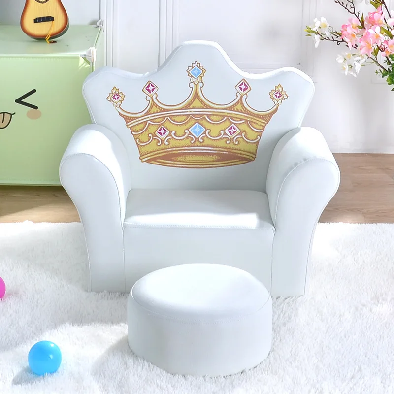 Europese Betaalbare Zeefdruk Kroon Modellering Comfortabele Stoel Schatstoel Kinder Prinses Sofa