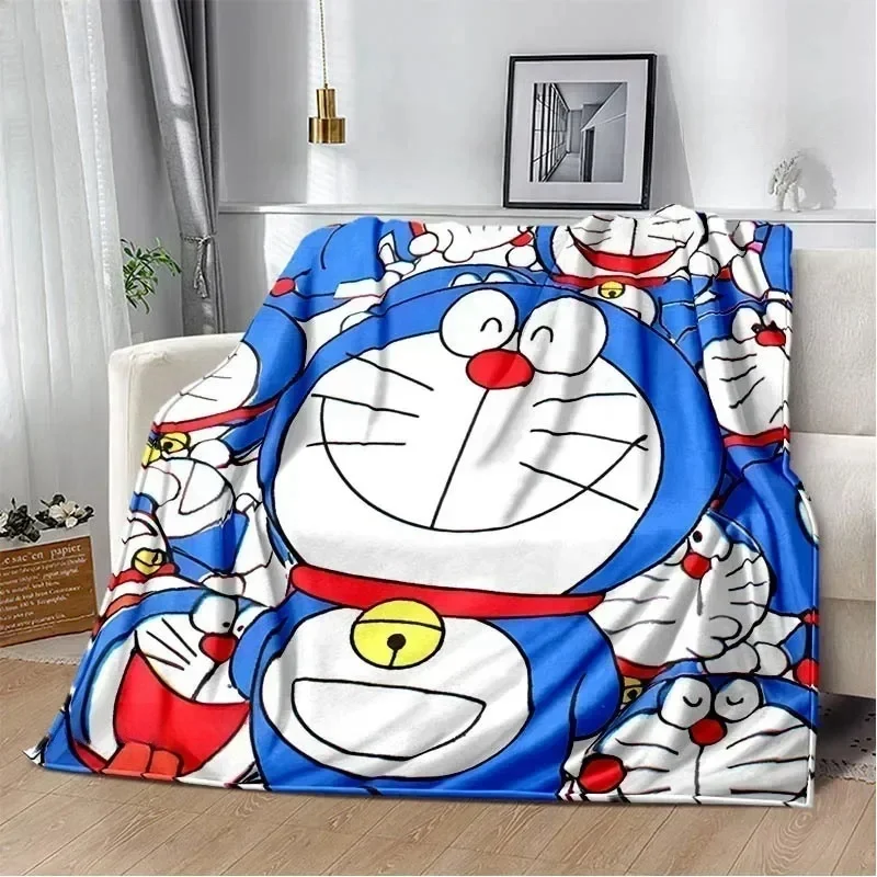 Fashion D-Doraemons Cartoon Printed blankets Flange Warm blankets picnic blanket Home travel blanket bed linings Birthday Gift