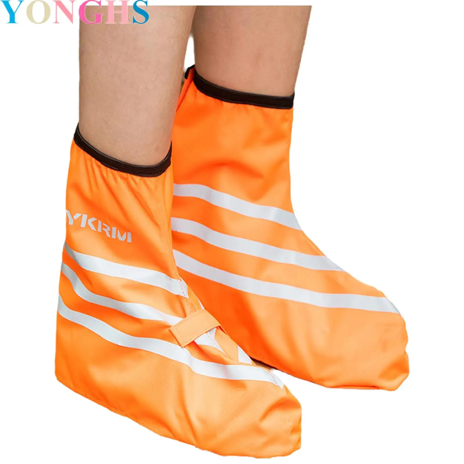 

Adults Reflective Strips Shoe Cover Hook-and-loop Fastener Water-resistant Shoe Covers for Outdoor