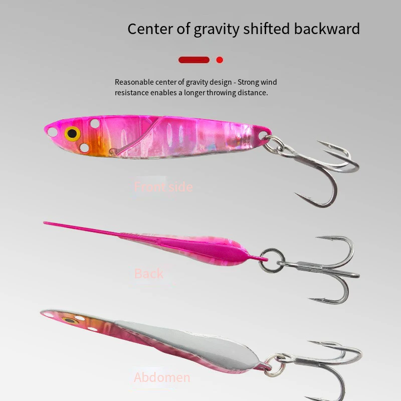 1PC VIB Metal Jig 3D Fish Bait for Trout & Sea Fishing - 7g-20g Slow Jigging Lures, Shore Casting Tackle view 4