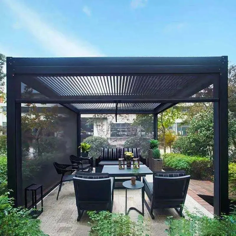 New Outdoor Modern Aluminum Louvered Pergola Bioclimatica Backyard Waterproof 3x3m 3x4m 3x5m 4x4m 5x3m 6x4m