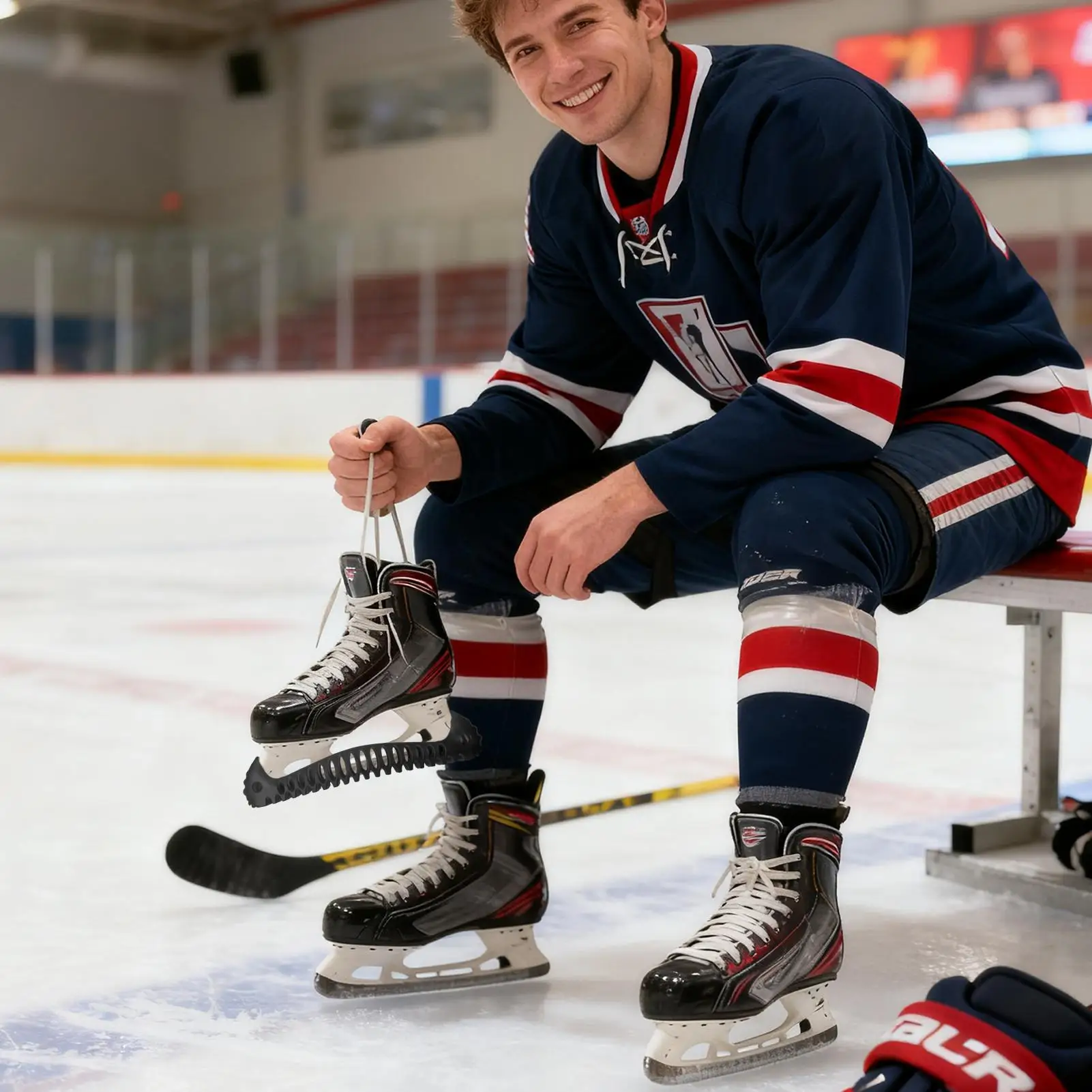 

Защитные приспособления для катания на коньках, 1 пара, эластичные, мягкие, легкие, защитные, для катания на коньках для молодежи и взрослых, зимние тренировки по снегу, на каждый день