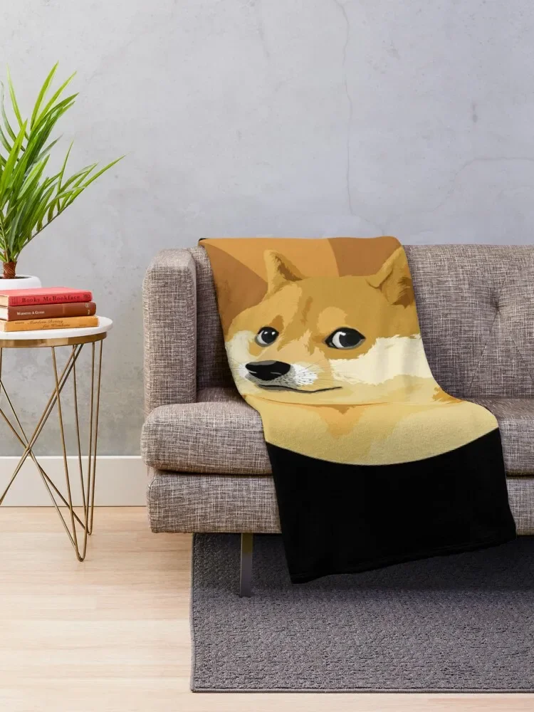 The Official Dogecoin Cryptocurrency Throw Blanket Nap Shaggy manga Travel Blankets