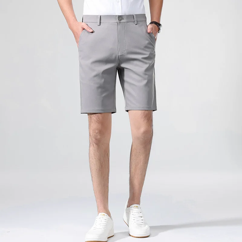 

Men's Classic-Fit Stretch Golf Short Men's business cropped shorts sports leisure shorts breathable stylish solid casual pants