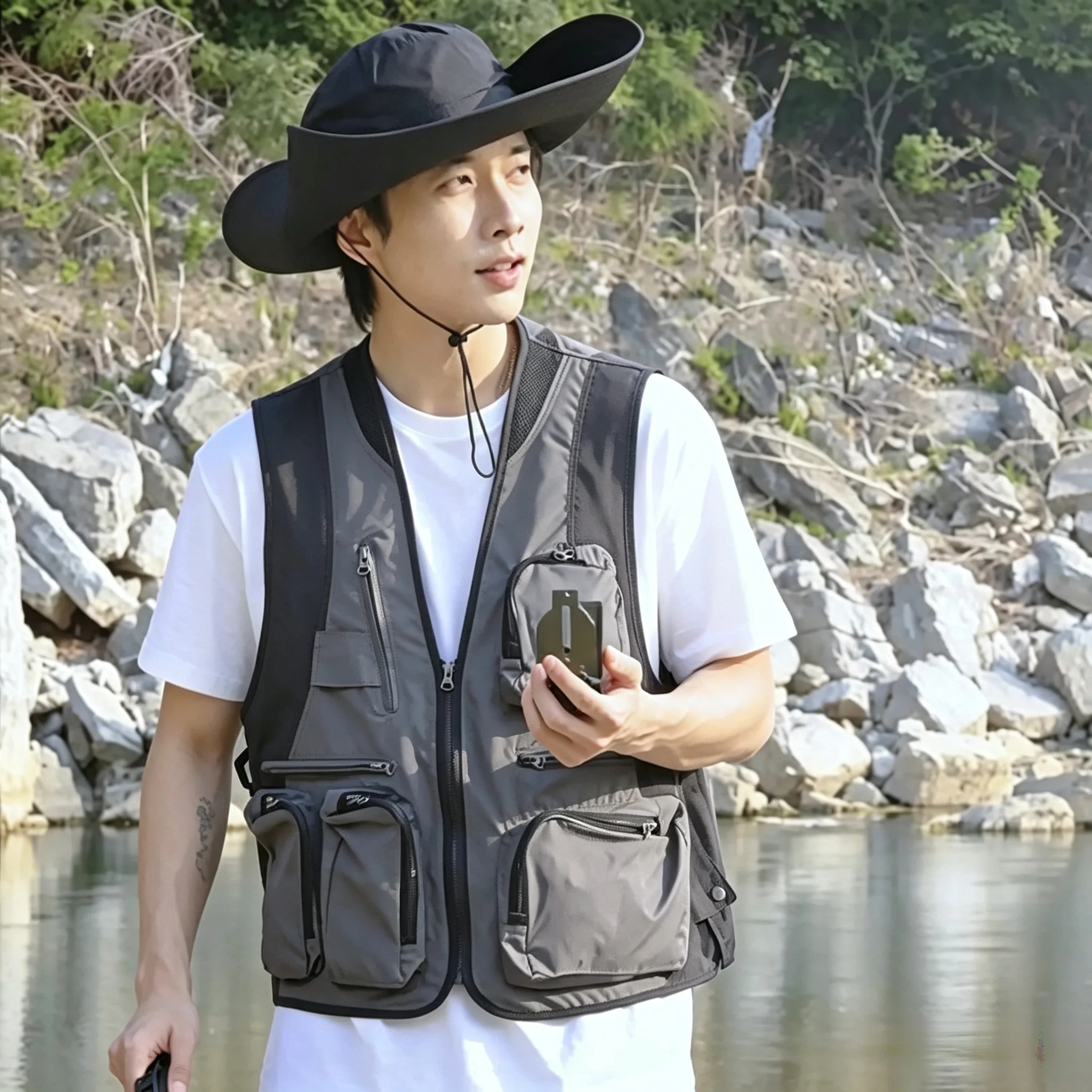 Professional Photographer Workwear Vest High-End Outdoor Company Uniforms for Shooting Directors And Journalists with Printed Lo