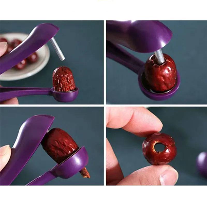 Cherry Pitter, Hand-Pressed Cherry Seed Remover, Household Tool for Quickly Removing Cores from Red Dates and Olives, Kitchen Gadget