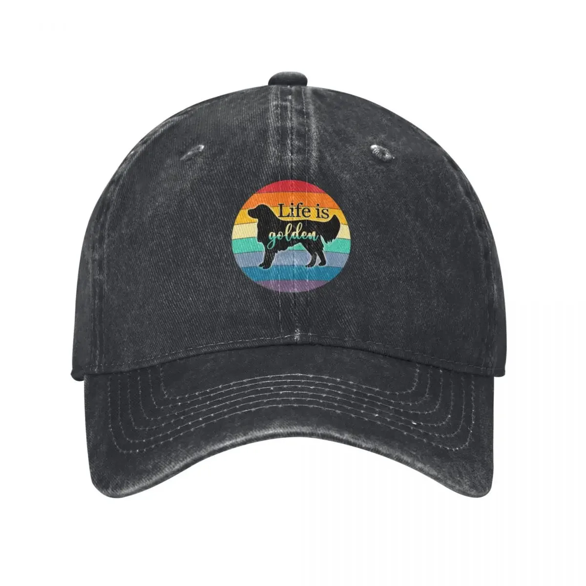 

Golden Vintage Golden Retro Life is Golden Dog Baseball Cap beach hat Hip Hop Baseball For Men Women's