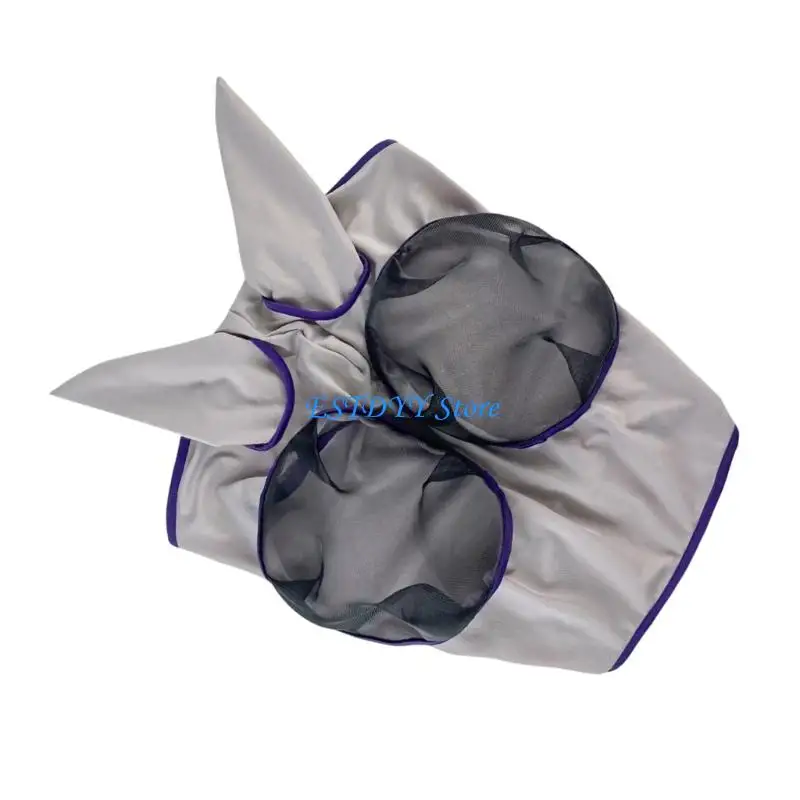 G6DE Sun Horse Fly Mask Adjustable Breathable Meshes Horse Hood for Cycling Equestrians Gear Light Weight Outdoor