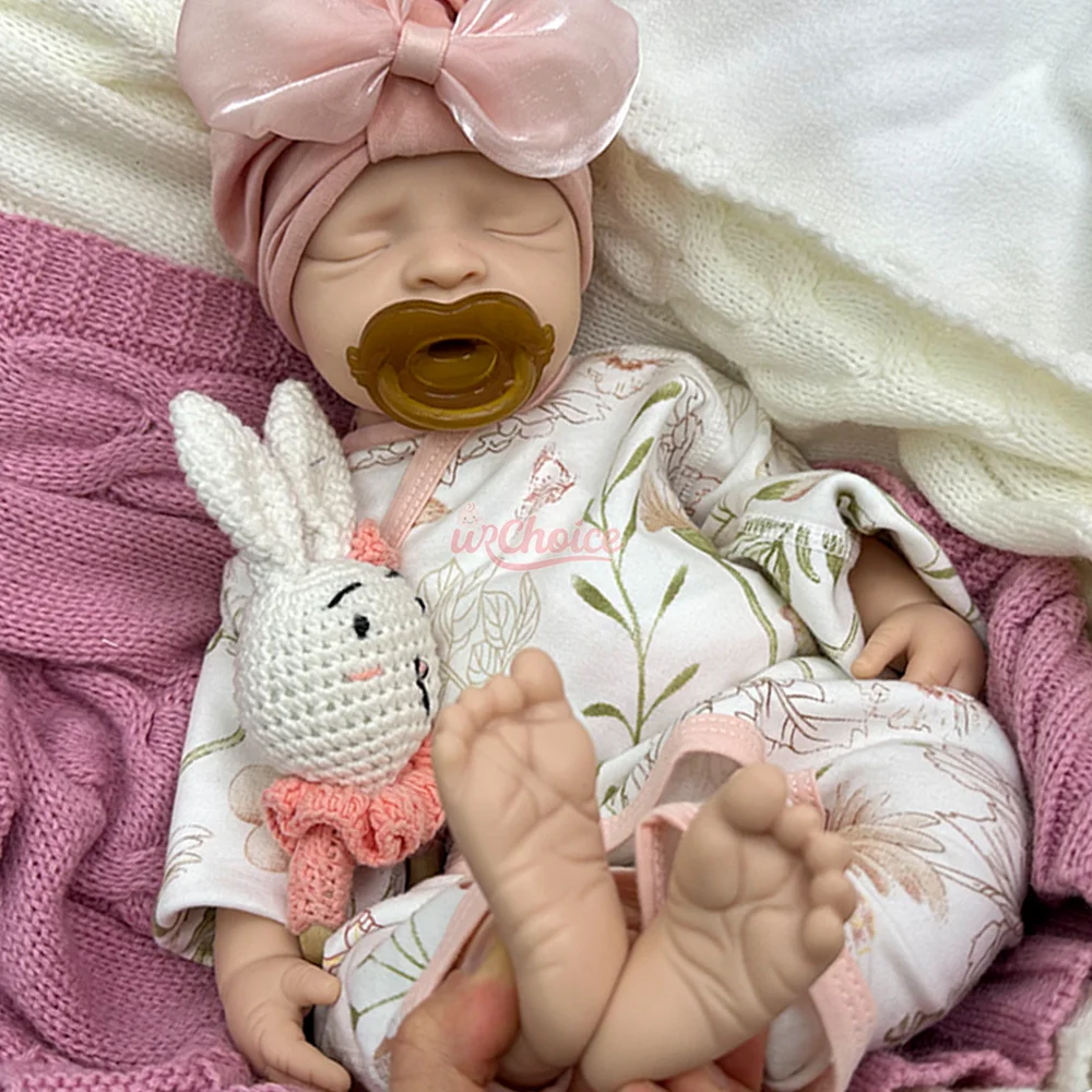 Offener Mund, 43,2 cm, unlackiertes Silikon, wiedergeborenes Baby, wasserdicht, für Neugeborene, für Depressionen und Einsamkeit, Support-Sammlungsspielzeug