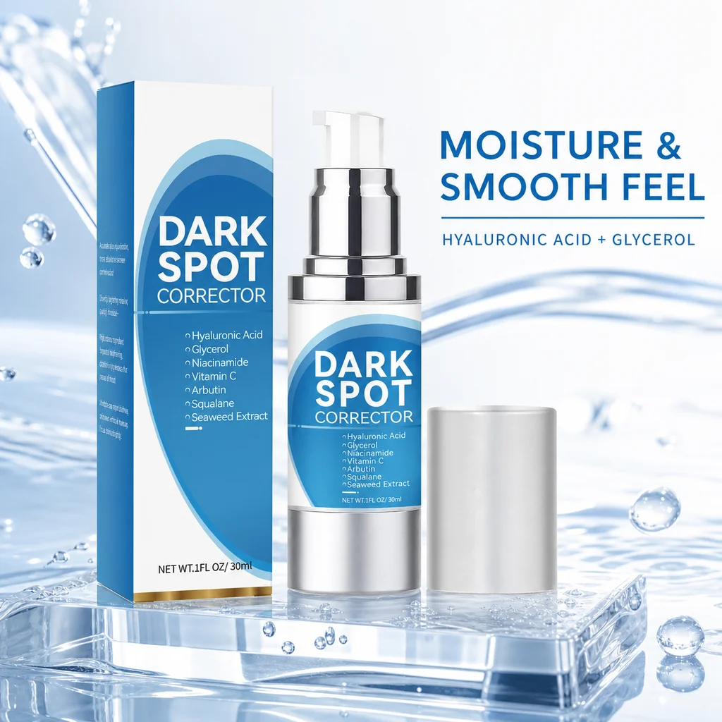Sérum Corretor de Manchas Escuras 30ml com Niacinamida, Vitamina C, Arbutina e Ácido Hialurônico, Essência Facial Hidratante e Iluminadora para Cuidad