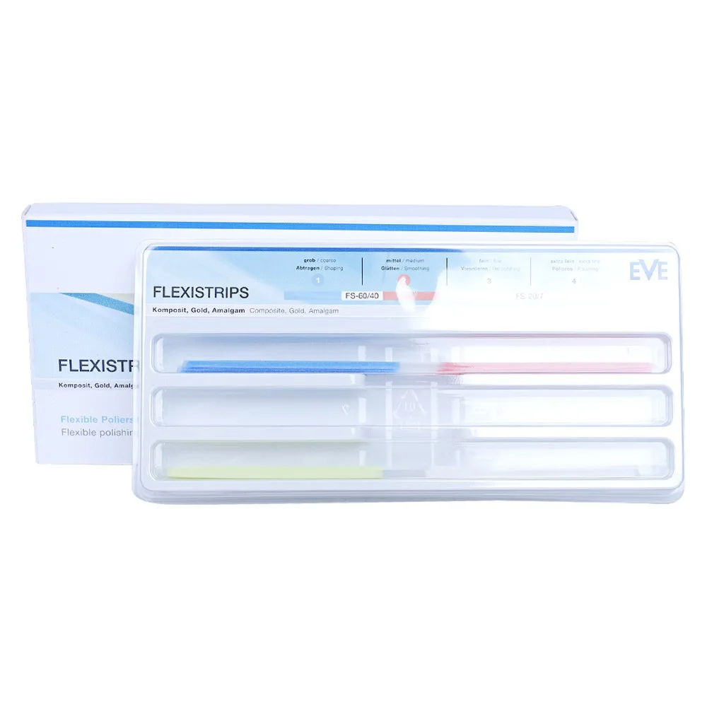 EVE Dental Polishing Strips FLEXISTRIPS FS-50 Aluminum Oxide 4 Step Coarse to Extra Fine Composite Amalgam 2x25