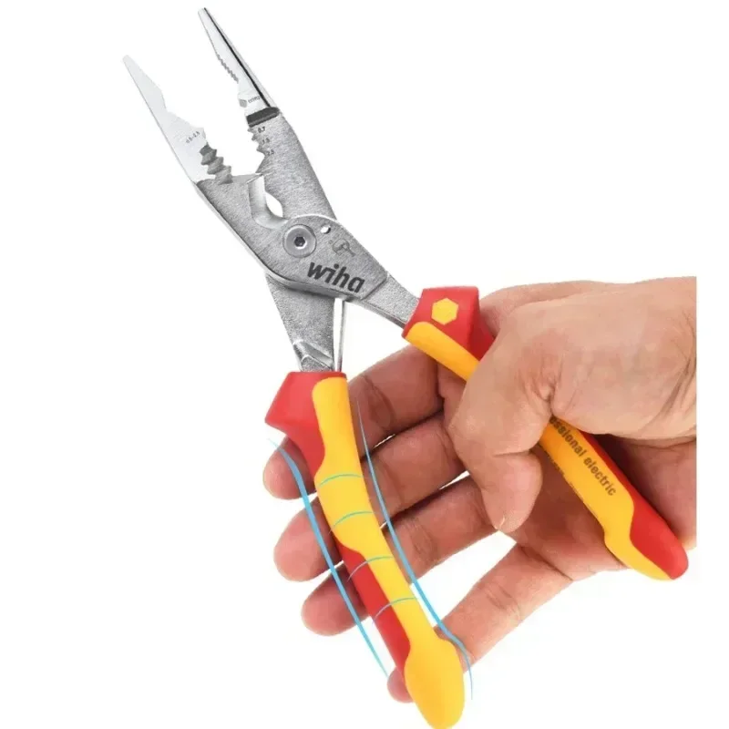 

8-in-1 Multifunctional 1pc Electrician's Pliers with Insulating Tips for Stripping and Crimping Cable Cutters Wire Stripper