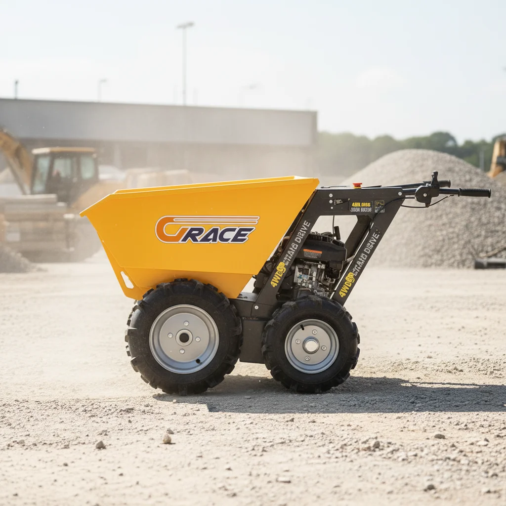 

Farm Use 1Ton 2Ton Wheel Self-walking Hydraulic Dump Truck Small Construction Site Transport Tipper Dumper