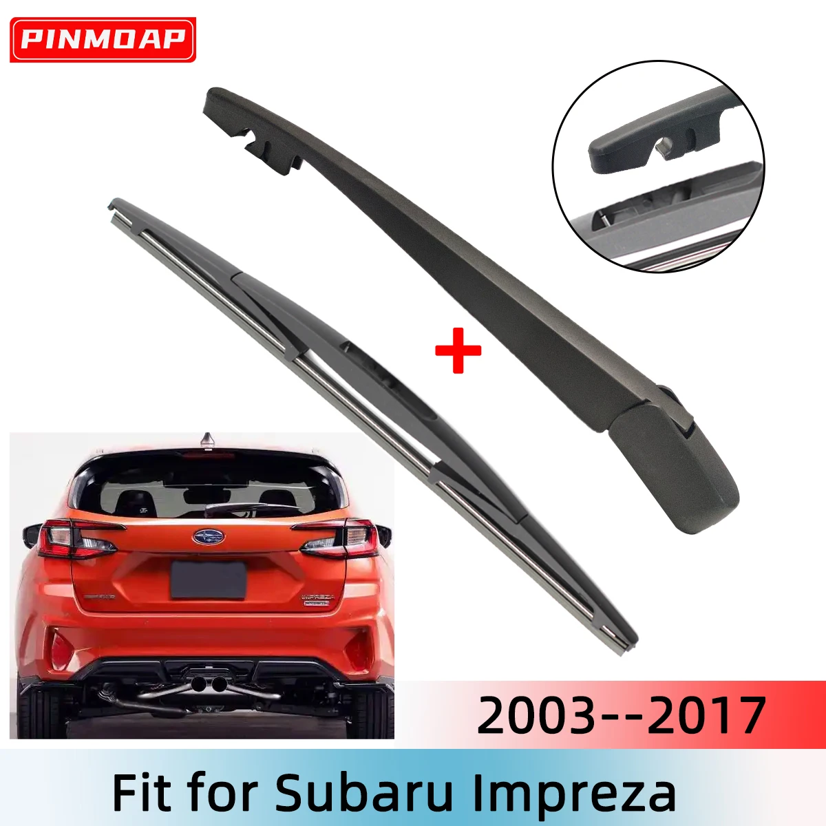 1/2PCS Heckscheibenwischerblatt Wischerarm Kit für Subaru Impreza 2003--2017 Windschutzscheibe Windschutzscheibe Heckscheibe