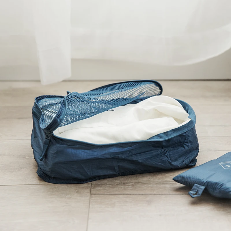 

Travel Organizer Bag Lage Clothing oes Separate Innerwear Storage Bag Set Nylon Fabric Japanese Sle Pure Color