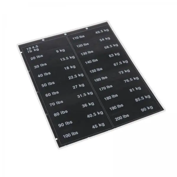 Gym Home Exercise Weight Stack Labels Black Background Fitness Accessory Sticker for Machine Blocks