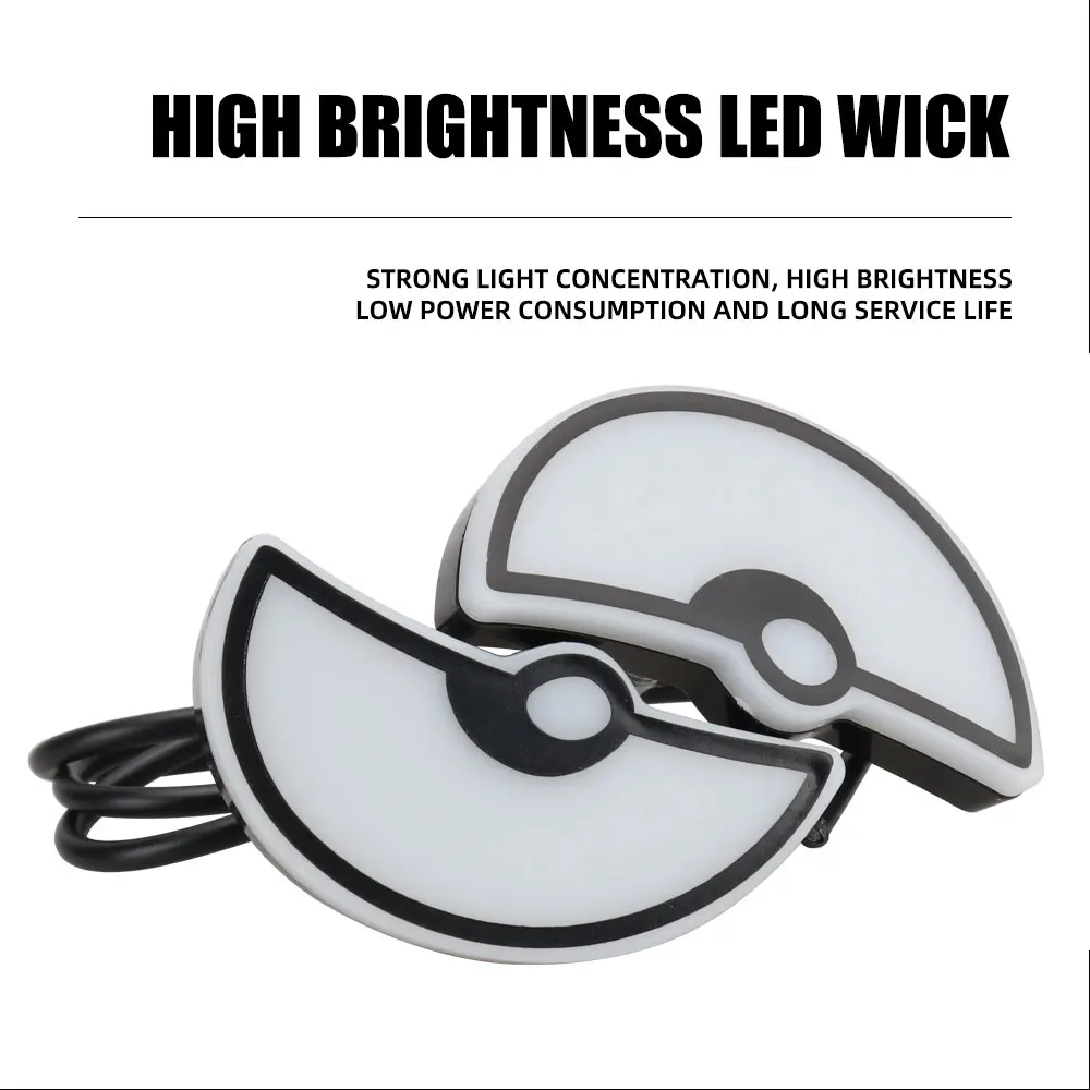 Совершенно новые уникальные светодиодные фонари, мотоциклетные фонари «сделай сам», полукруглые фонари, модифицированные универсальные детали для украшения мотоцикла «Око дьявола»