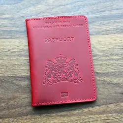 Leather Nederlands Passport Cover Men Leather Travel Passport holder nederland Business Travel Paspoort Hoesje