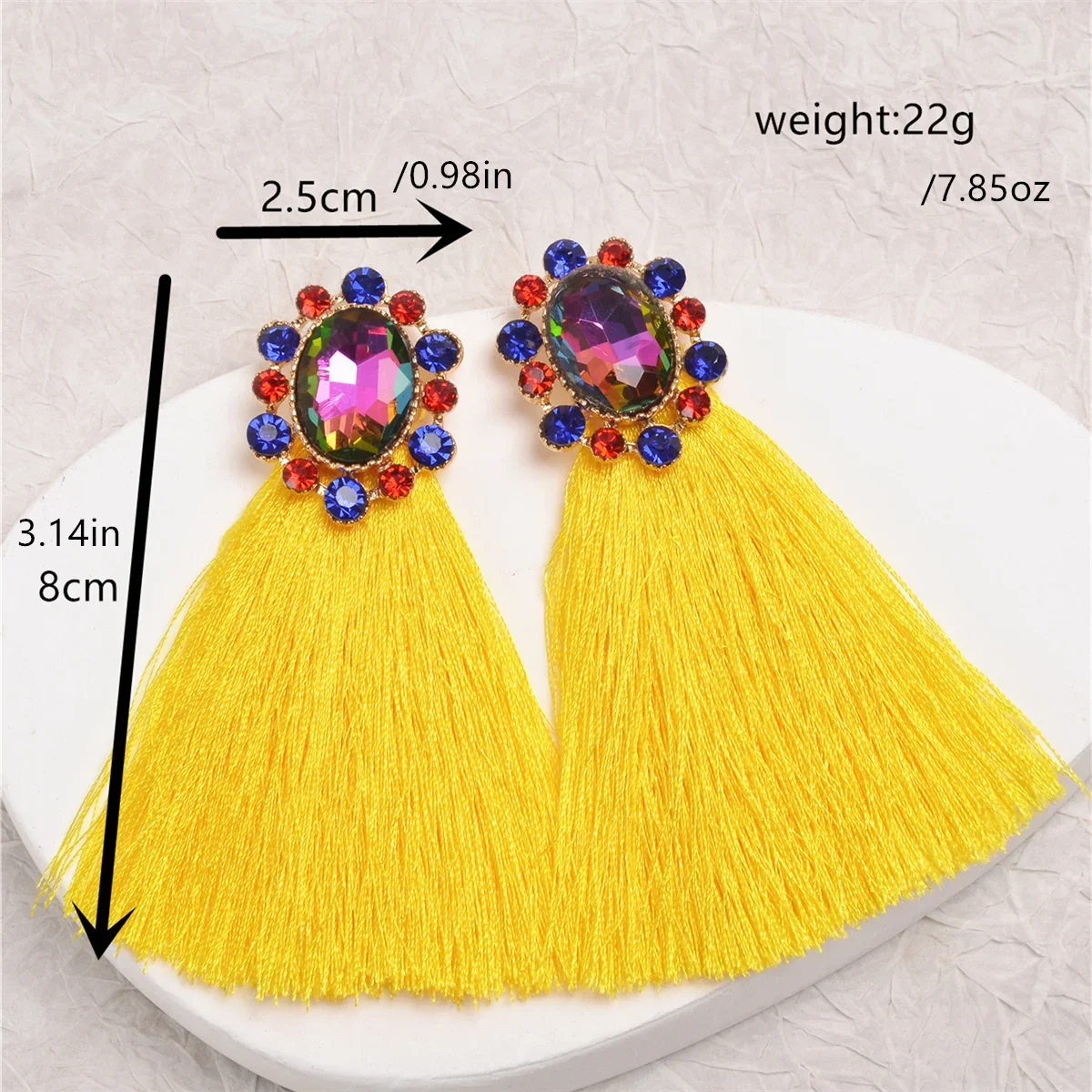 Big Fringed Dangle Flowers Earring Pendientes Exaggrated Long Tassel Earrings Thread Statement Drop Earrings