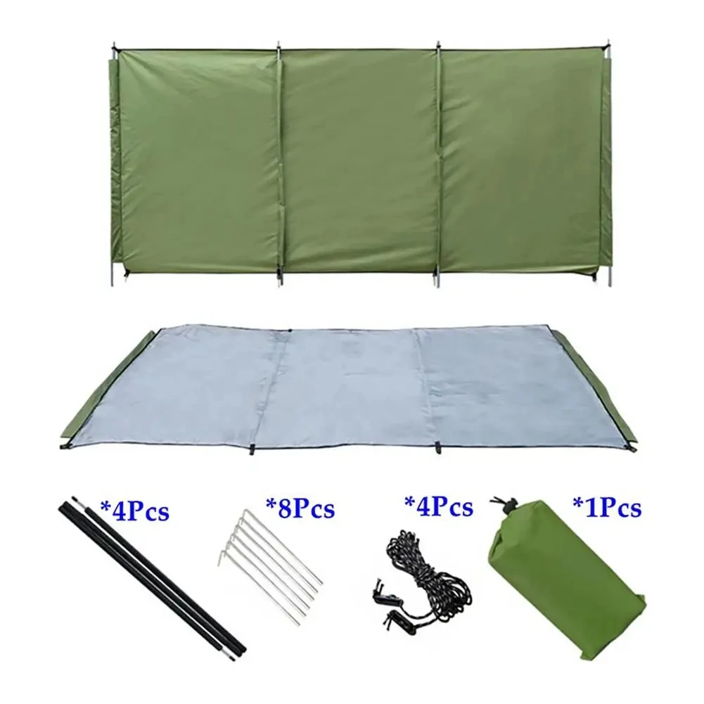 Windscreen Easy to Install Folding Camping Waterproof Windshield Shelter Foldable Sunshade Awning Wind Break Privacy Screen