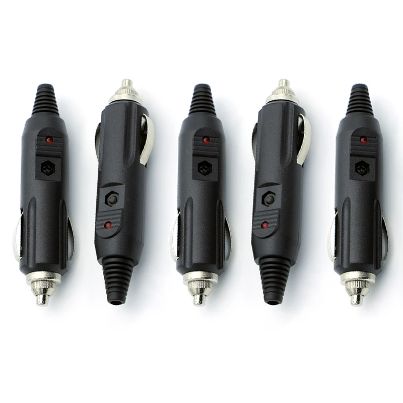 

5pcs 12V To 24V Car Cigarette Lighter Plug Fuses 5A With LED Indicator Plug Power Charger Adapter Connector Fuse Converter Plug