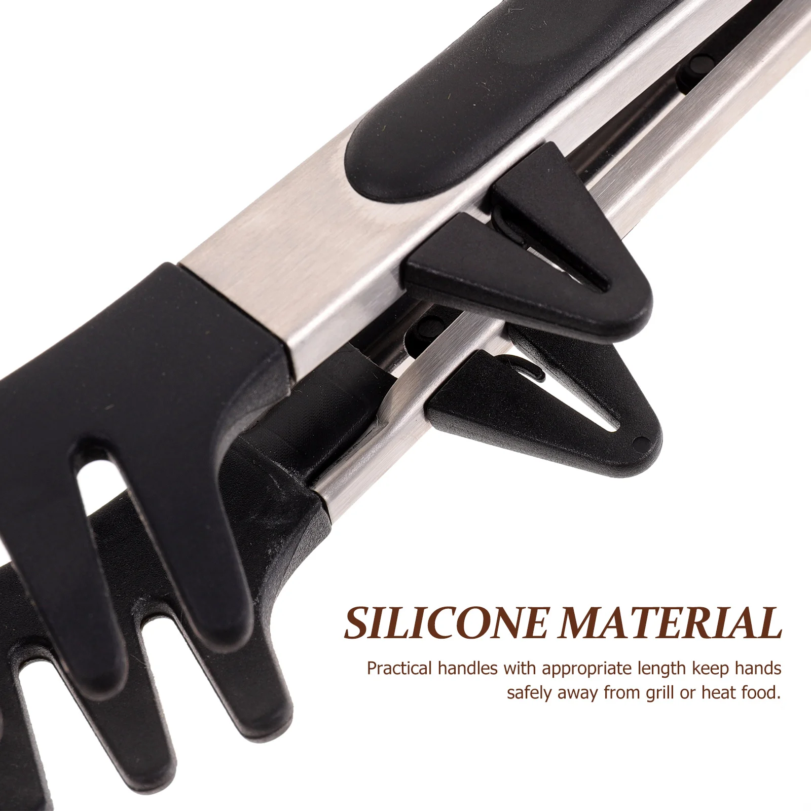 

Silicone Food Clamp Multi-Function Kitchen Food Tong Comfortable Practical Grip Hanging Hole Design for Pasta Bread