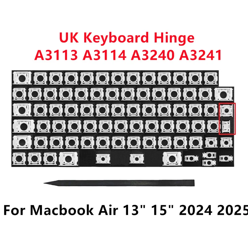 

Новый комплект заменяющих защелок и шарниров для клавиатуры MacBook Air 13/15 дюймов A3113 A3114 A3240 A3241 2024-2025 годов