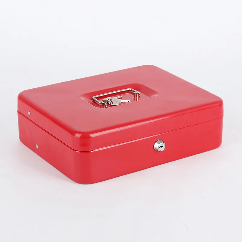 กล่องเก็บเงินแบบใช้กุญแจ กล่องเก็บตั๋ว ป้องกันการโจรกรรม กล่องเก็บเงินแบบพกพา กล่องฟิวส์ขนาดเล็กสำหรับใช้ในบ้าน