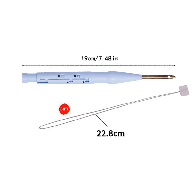 Einstellbare Punch Nadel Stickerei Dicke Messing Nadel Wollfilz Handwerk Stossen Werkzeuge Stift DIY Magie Teppich Haken Handarbeiten Stricken – Detail 1