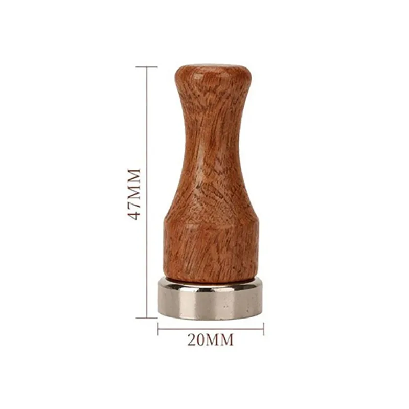 Espresso-Puck-Sieb mit Magnet und Holzgriff 51/53/58mm Edelstahl-Kaffeefilternetz Magnetisches Extraktionswerkzeug – Detail 2