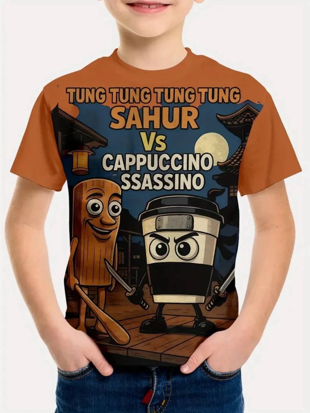 الإيطالية Brainrot Tralalero Tralala Tung Tung Tung Sahur Bombardiro Crocodilo مضحك ميمي تي شيرت بنين بنات مضحك تيز Y2k القمم