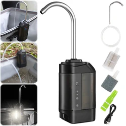 Portable Fishing Oxygen Pump Intelligent Sensor Water Oxygen Air Pump Automatic Fishing Water Pump with LED Light Fishing Tools