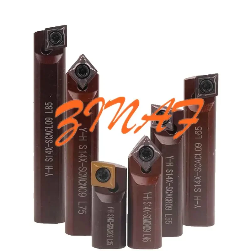 Imagem -05 - Pequeno Diâmetro Chato Máquina Peças Furo Interno Moagem Furo Cnc Ferramentas de Torneamento Toolholder Bar Scacr09 Scmcn09 10 mm 12 mm 14 mm