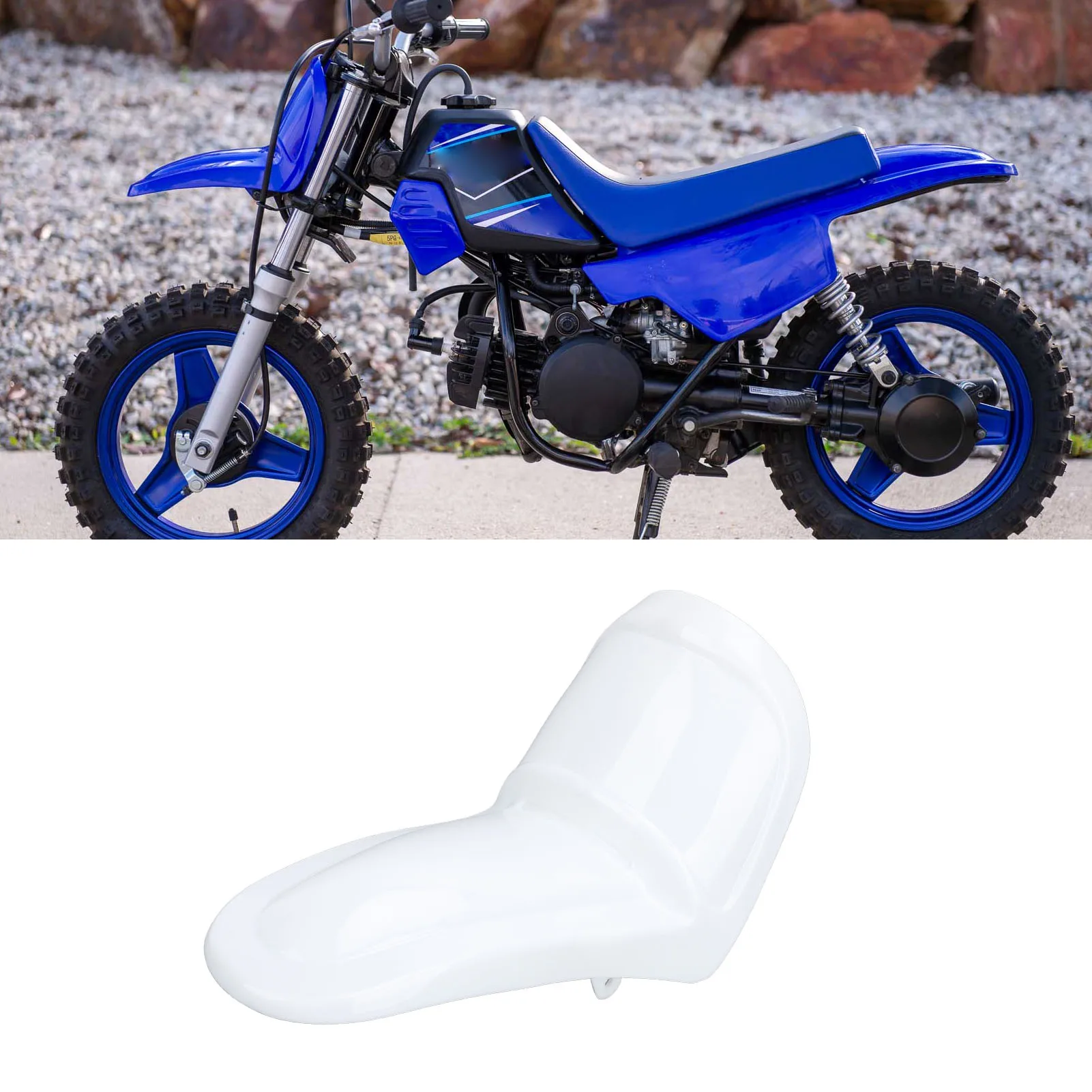 Front Mud Guard for Yamaha PW50 PY50 Y-Zinger 1998-2024 - Shockproof Front Mud Flap Guard Fairing Mudguard Cover White - view 4