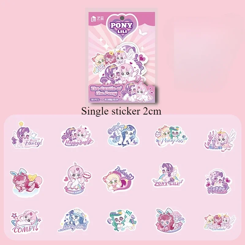 Kawaii My Little Pony Stickers Cartoon Kids DIY Gifts Sealing Label Stick Scooter Mobile Phone Waterproof Decorative Stickers